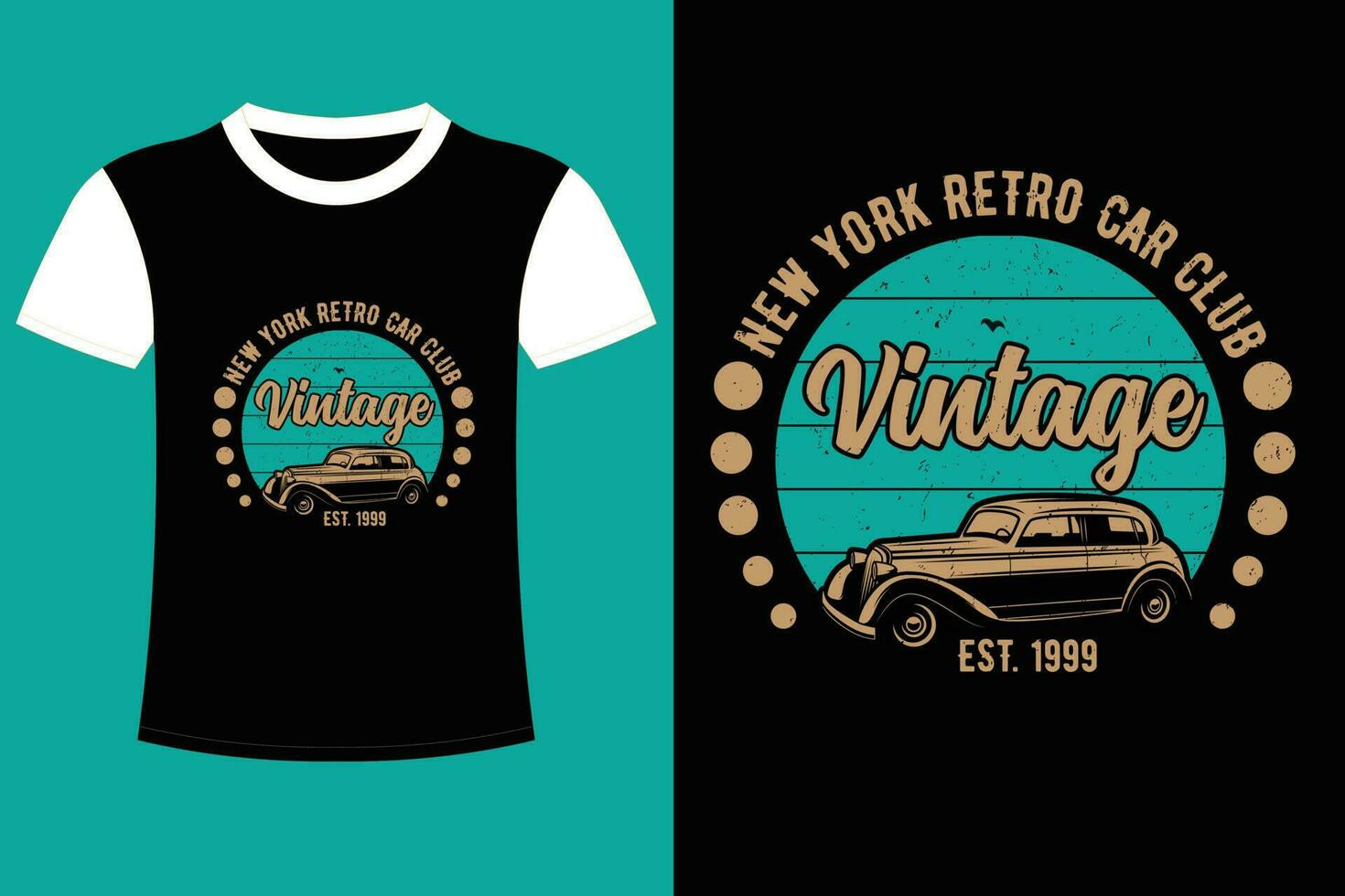 vintage camiseta Projeto. vetor