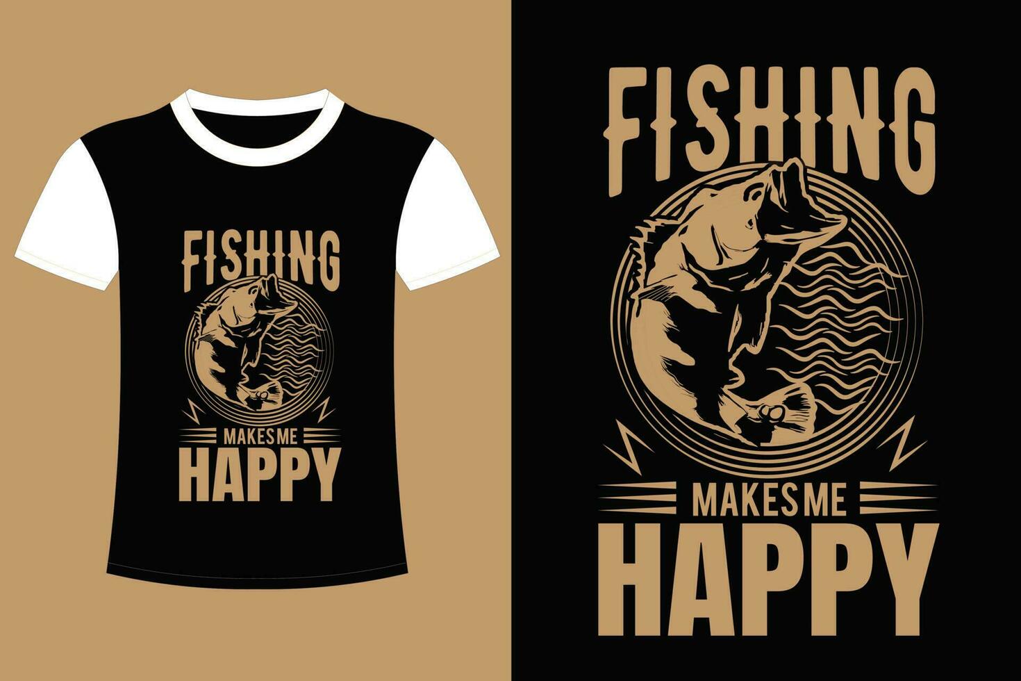 design de camiseta de pesca. vetor