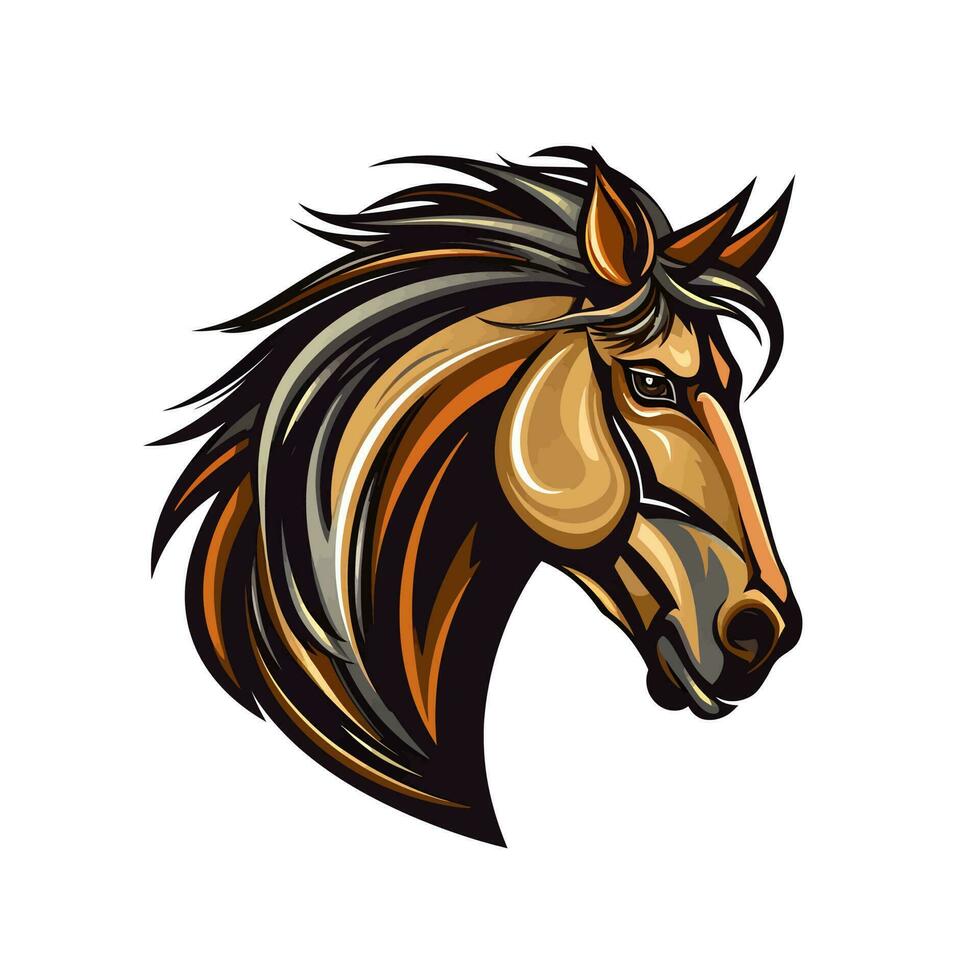 cavalo cabeça logotipo vetor - animal marca símbolo