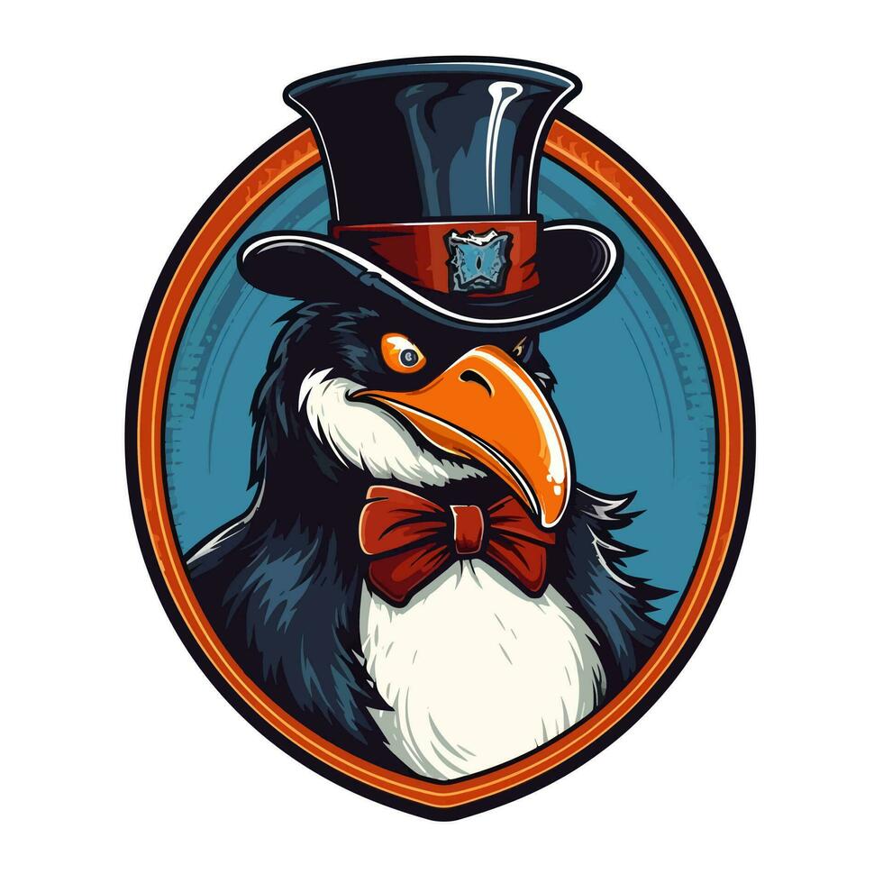 pinguim cabeça logotipo vetor - pássaro marca símbolo