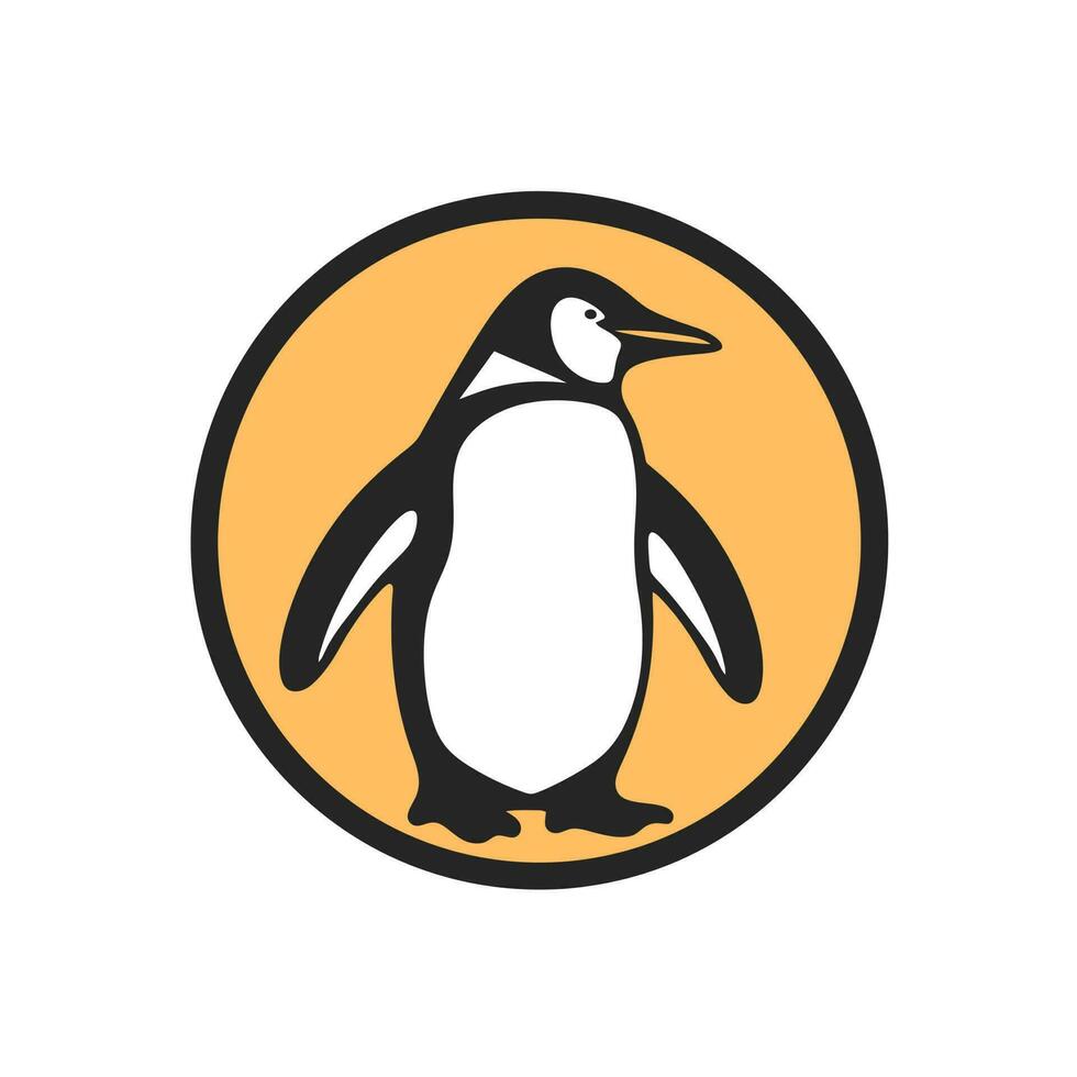 pinguim cabeça logotipo vetor - pássaro marca símbolo