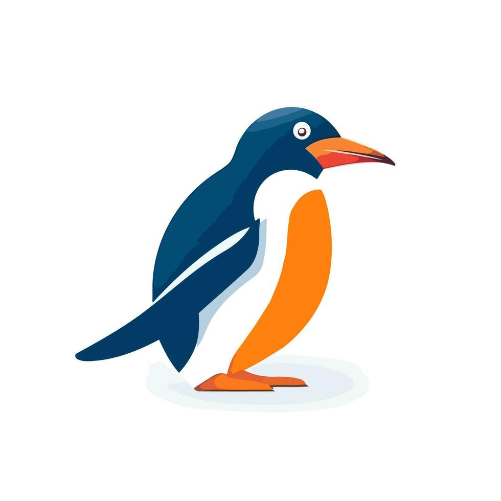 pinguim cabeça logotipo vetor - pássaro marca símbolo