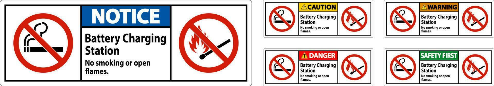Cuidado placa bateria cobrando estação, não fumar ou aberto chamas vetor