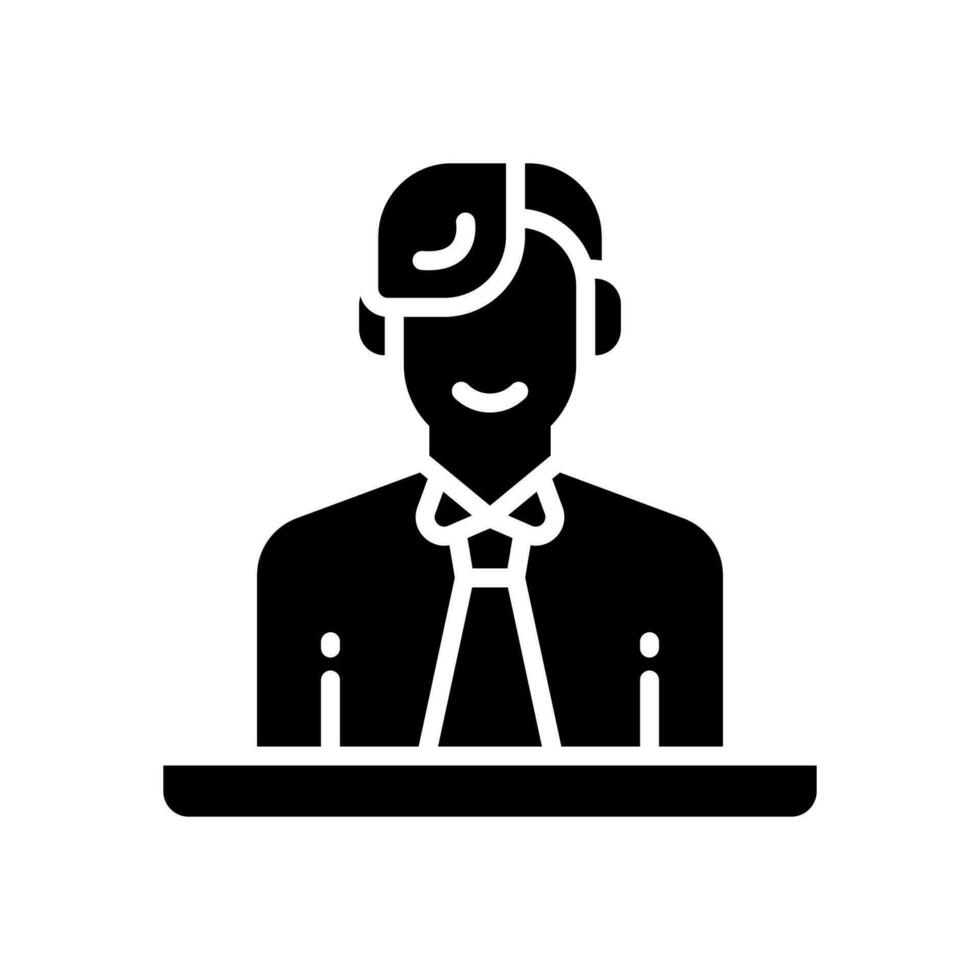 homem de negocios ícone para seu local na rede Internet, móvel, apresentação, e logotipo Projeto. vetor