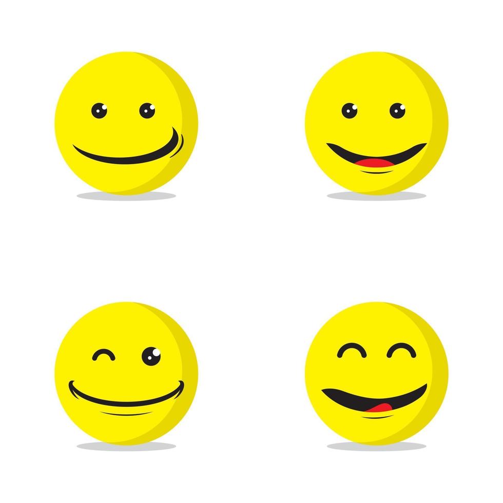 sorriso emote design de modelo de vetor