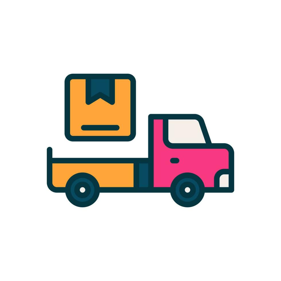 ícone do caminhão de entrega para seu site, celular, apresentação e design de logotipo. vetor