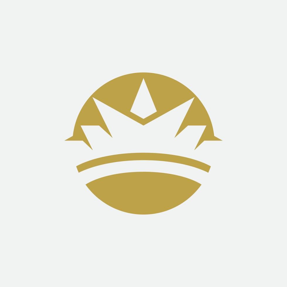 modelo de design de logotipo conceito de coroa vetor