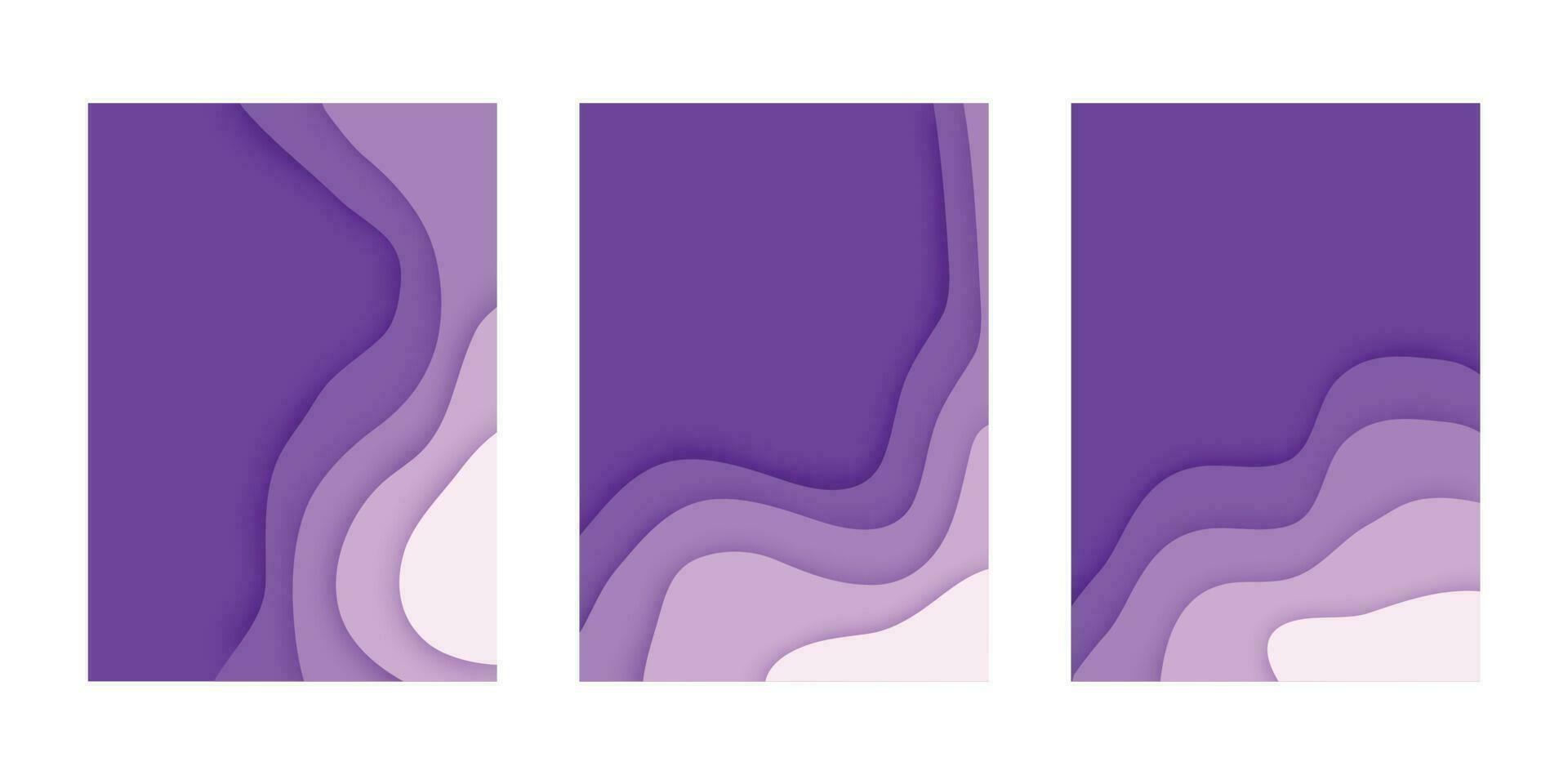 coleção fluido líquido poster e geométrico fundo do dinâmico formas. papel de parede gradiente com líquido forma. ilustração colorida modelo bandeira com suave curva e aceno. vetor