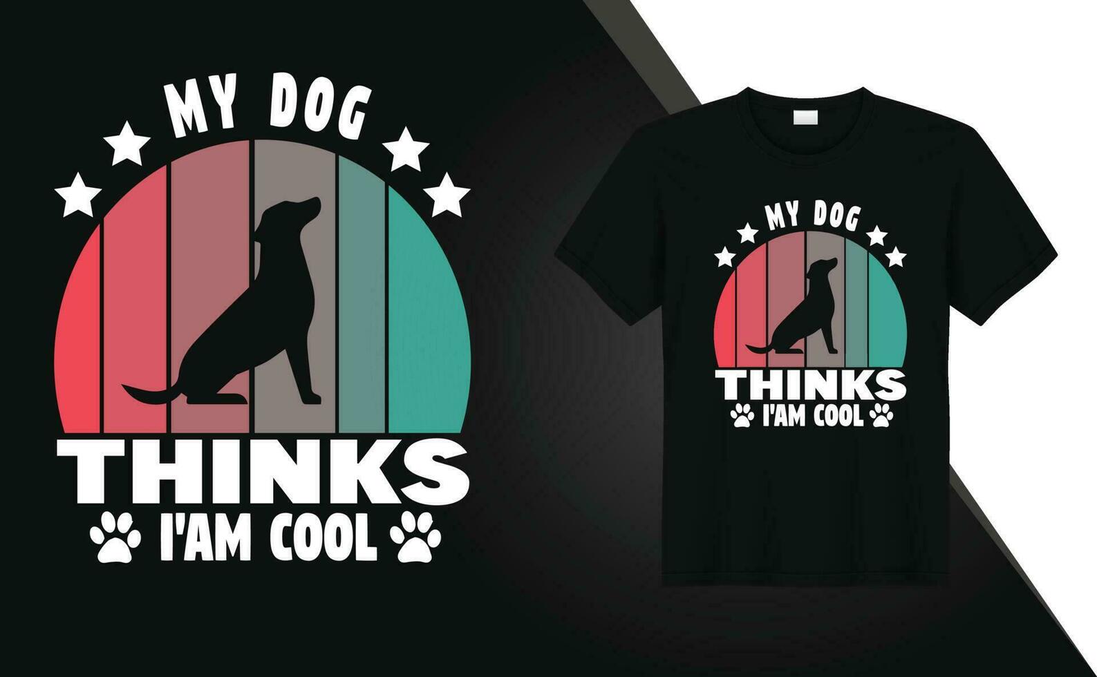 design de camiseta de cachorro vetor