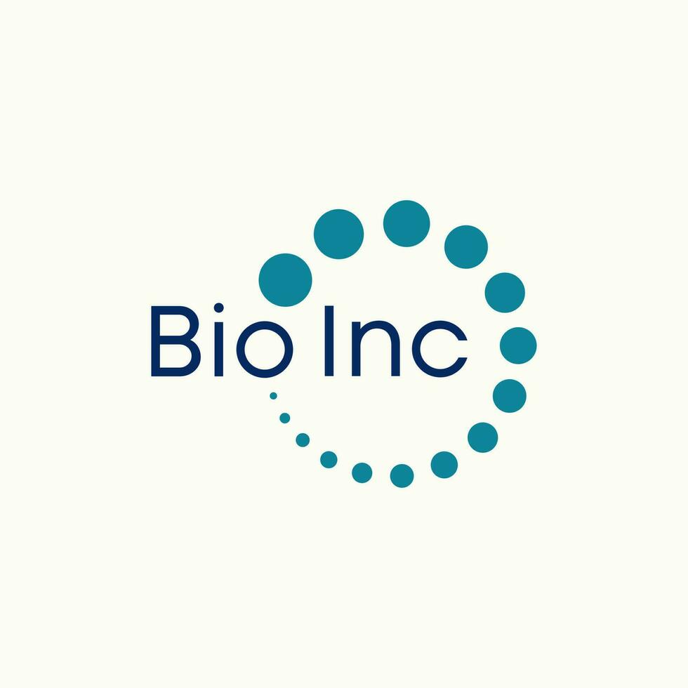 logotipo Projeto gráfico conceito criativo abstrato Prêmio livre vetor estoque carta bio inc ou o com ponto círculo em volta. relacionado para o negócio industrial moderno