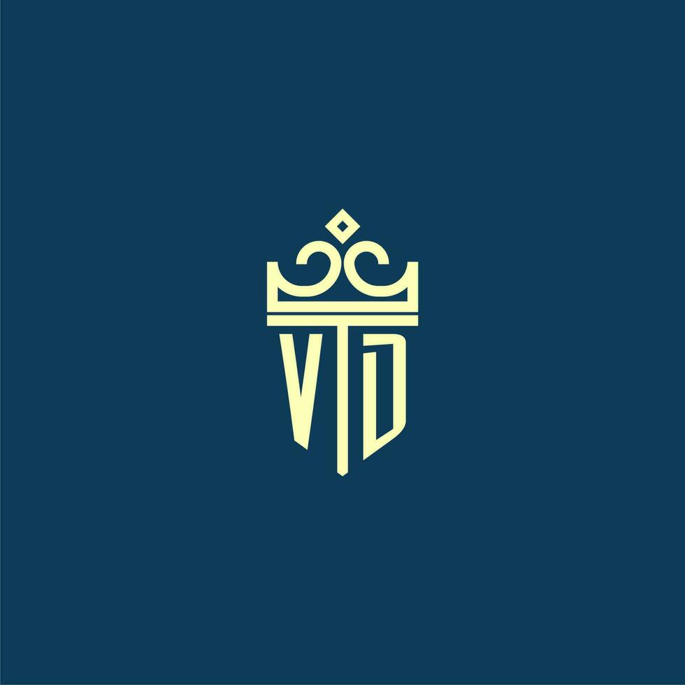 vd inicial monograma escudo logotipo Projeto para coroa vetor imagem