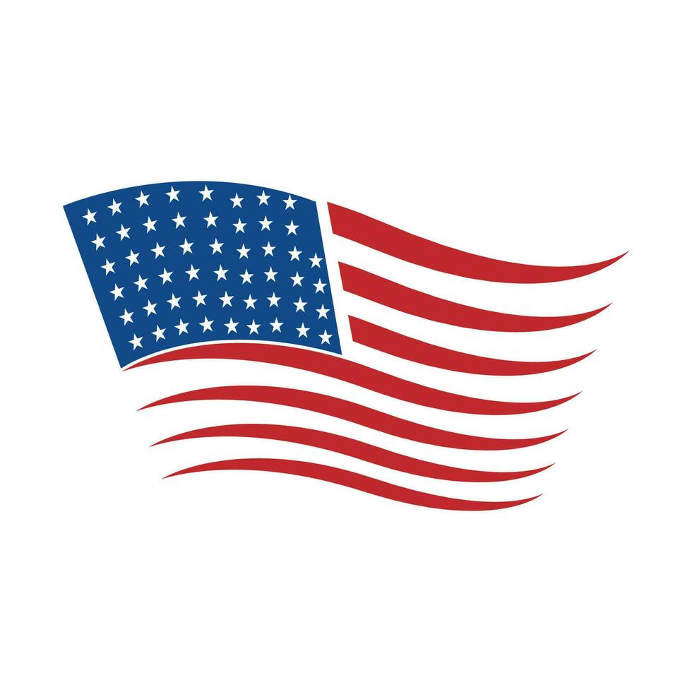 americano bandeira logotipo conceito Projeto vetor