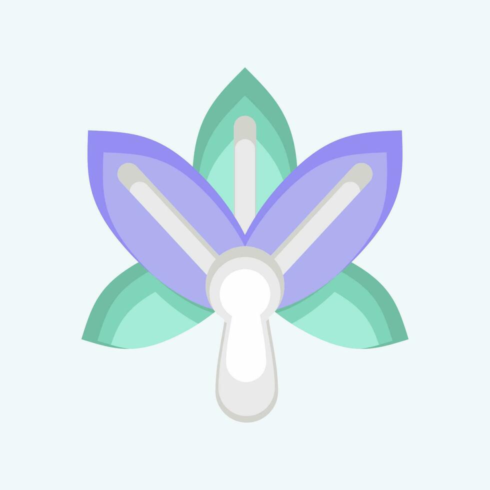 ícone orquídea. relacionado para flores símbolo. plano estilo. simples Projeto editável. simples ilustração vetor