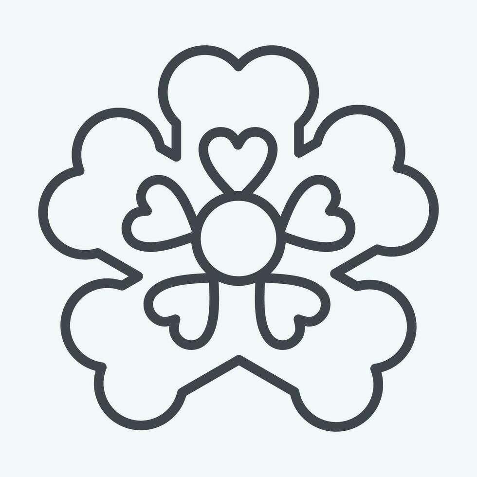 ícone prímula. relacionado para flores símbolo. linha estilo. simples Projeto editável. simples ilustração vetor