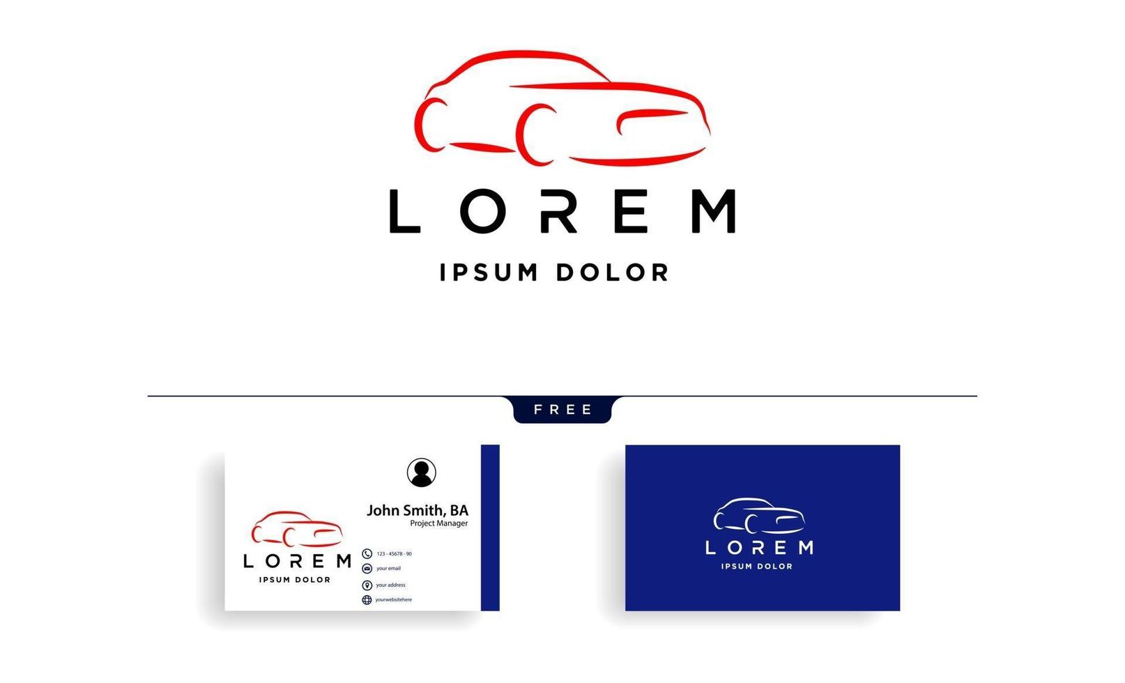 logotipo automotivo do carro em vetor de modelo de design gráfico de linha simples