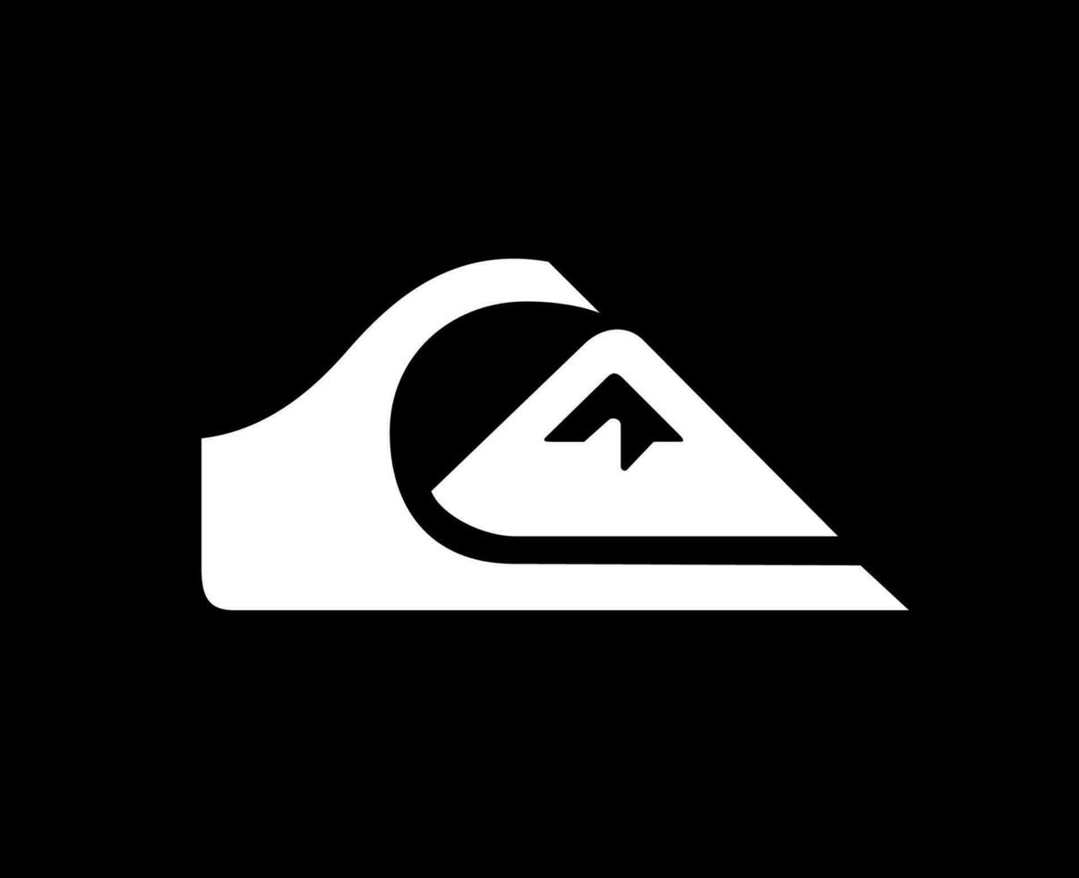 Quiksilver logotipo marca roupas branco símbolo Projeto ícone abstrato vetor ilustração com Preto fundo