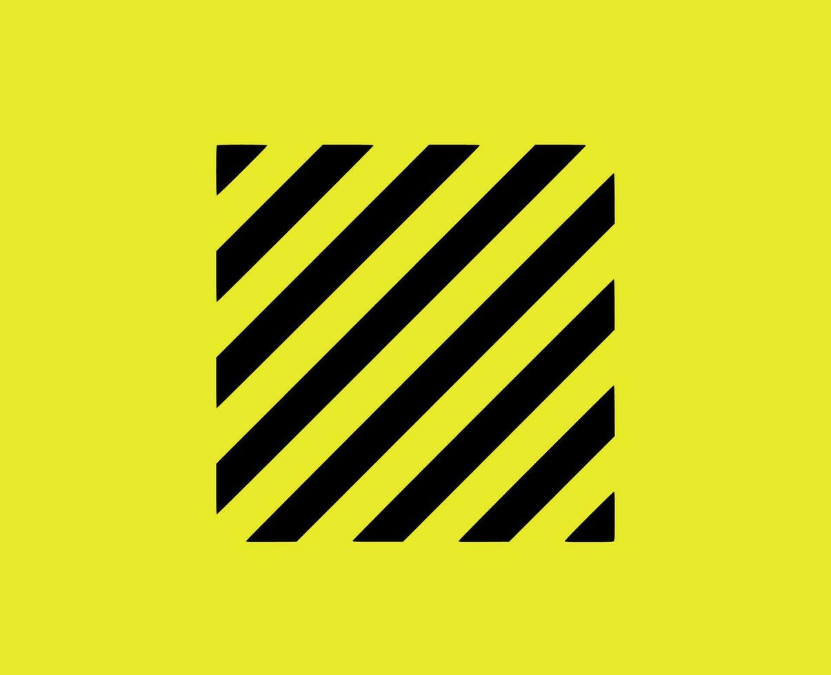 off white logotipo roupas Preto símbolo Projeto ícone abstrato vetor ilustração com amarelo fundo