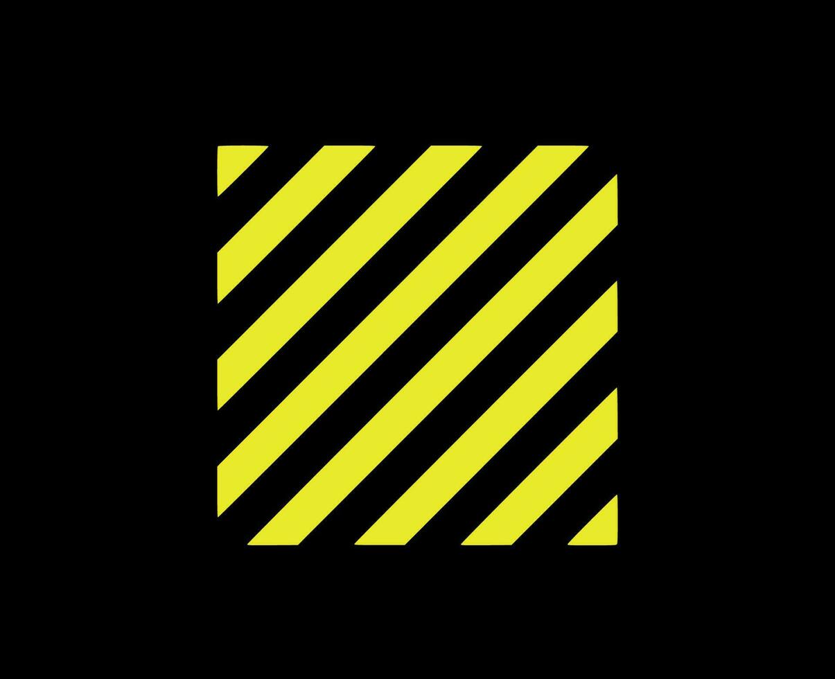 off white logotipo roupas amarelo símbolo Projeto ícone abstrato vetor ilustração com Preto fundo
