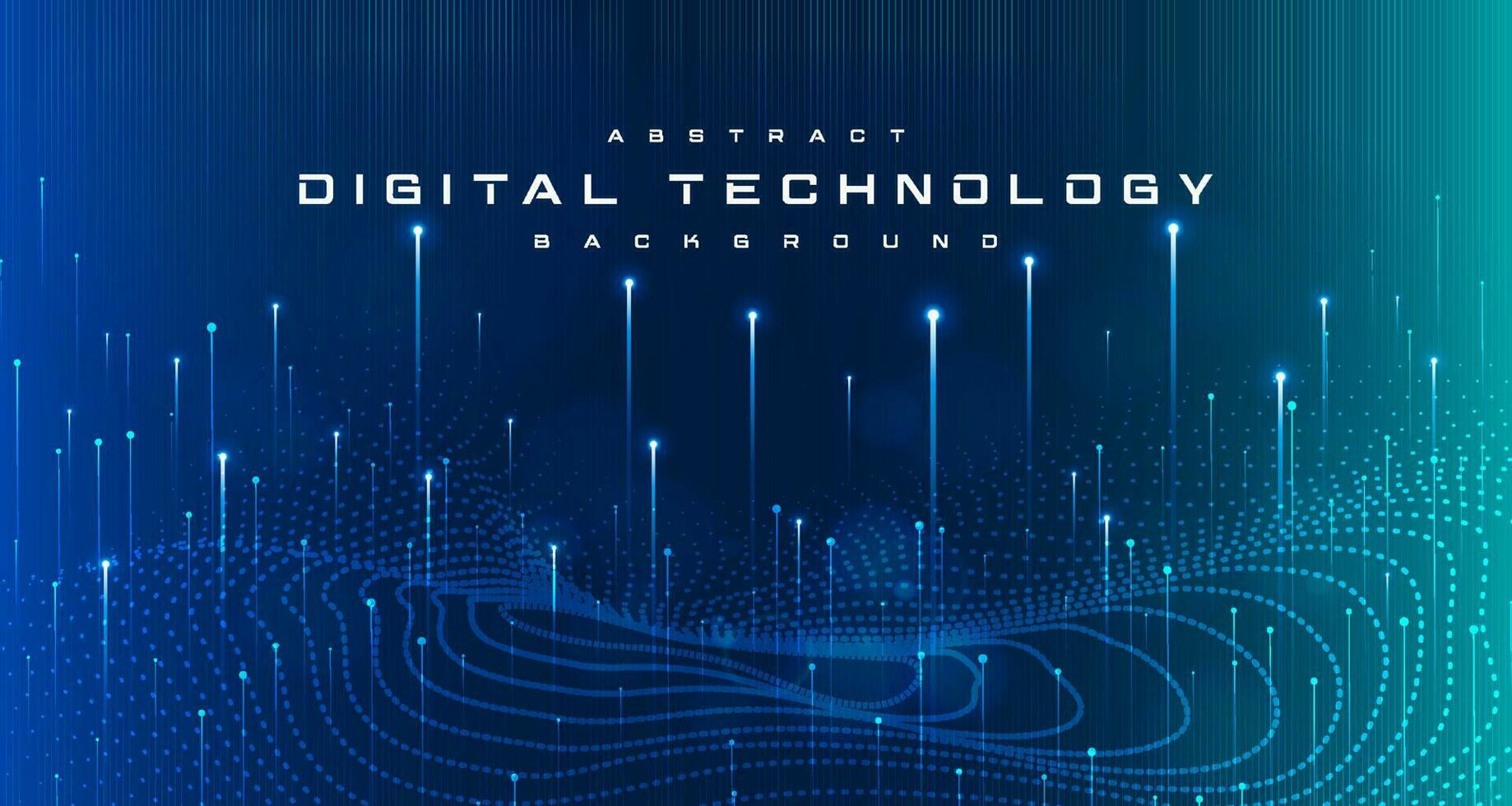 velocidade de tecnologia digital conectar fundo verde azul, informação cyber nano, comunicação abstrata, dados tecnológicos futuros de inovação, conexão de rede de internet, ai big data, ilustração de ponto de linha 3d vetor