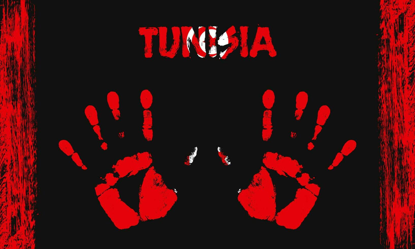 vetor bandeira do Tunísia com uma Palma