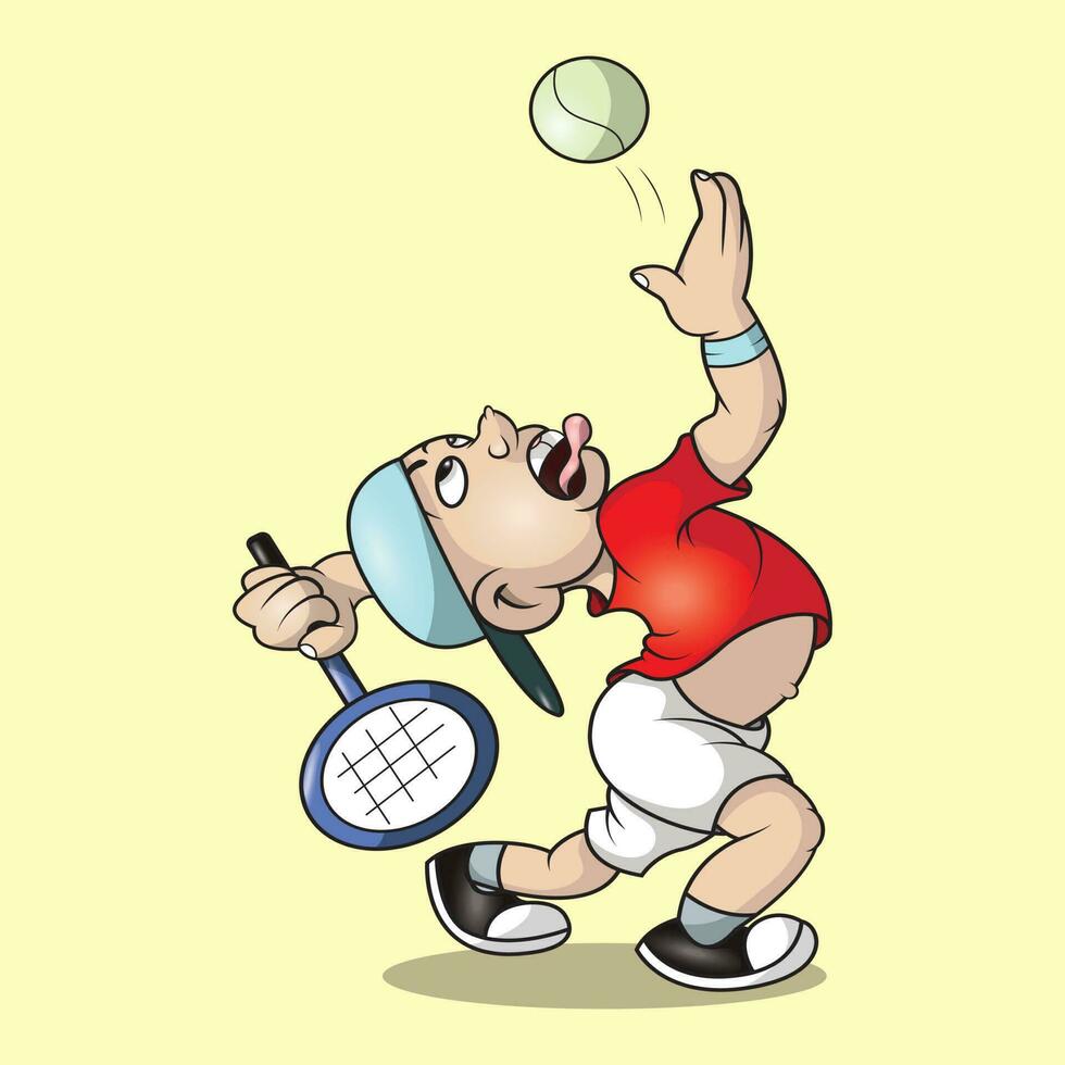 ilustração vetor gráfico do pessoas estão jogando tênis