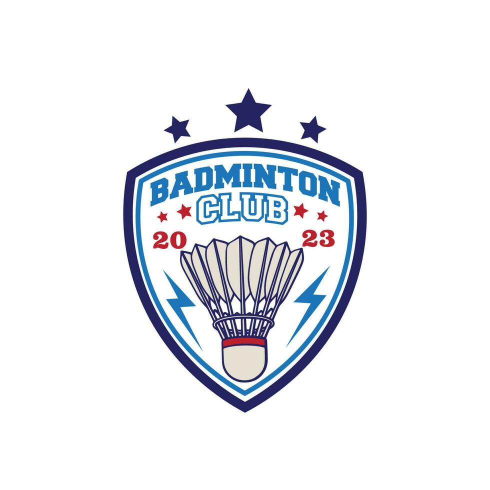 Projeto logotipo badminton vetor ilustração