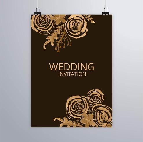 Design de brochura elegante casamento abstrata vetor