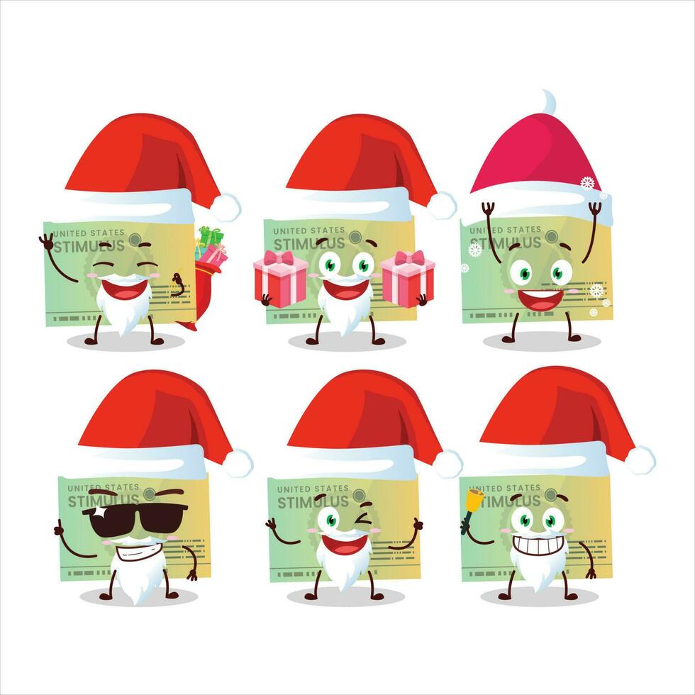 santa claus emoticons com estímulo Verifica desenho animado personagem vetor