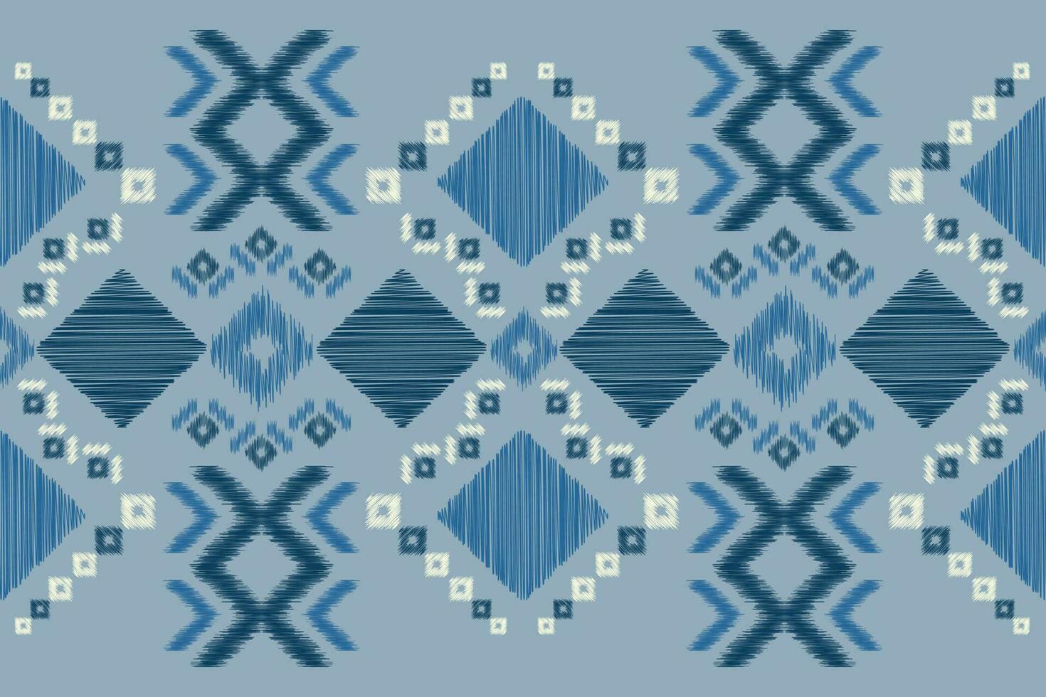 étnico ikat tecido padronizar geométrico estilo.africano ikat bordado étnico oriental padronizar marinha azul fundo. resumo,vetor,illustration.for textura,vestuário,scraf,decoração,tapete,seda. vetor