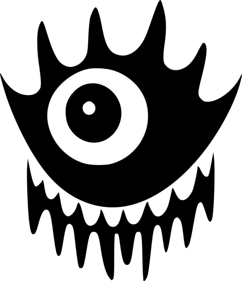Horror - minimalista e plano logotipo - vetor ilustração