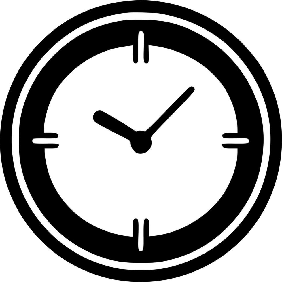 relógio face - minimalista e plano logotipo - vetor ilustração