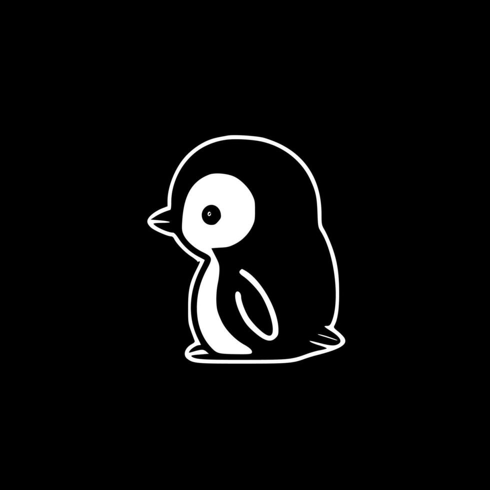 pinguim, Preto e branco vetor ilustração