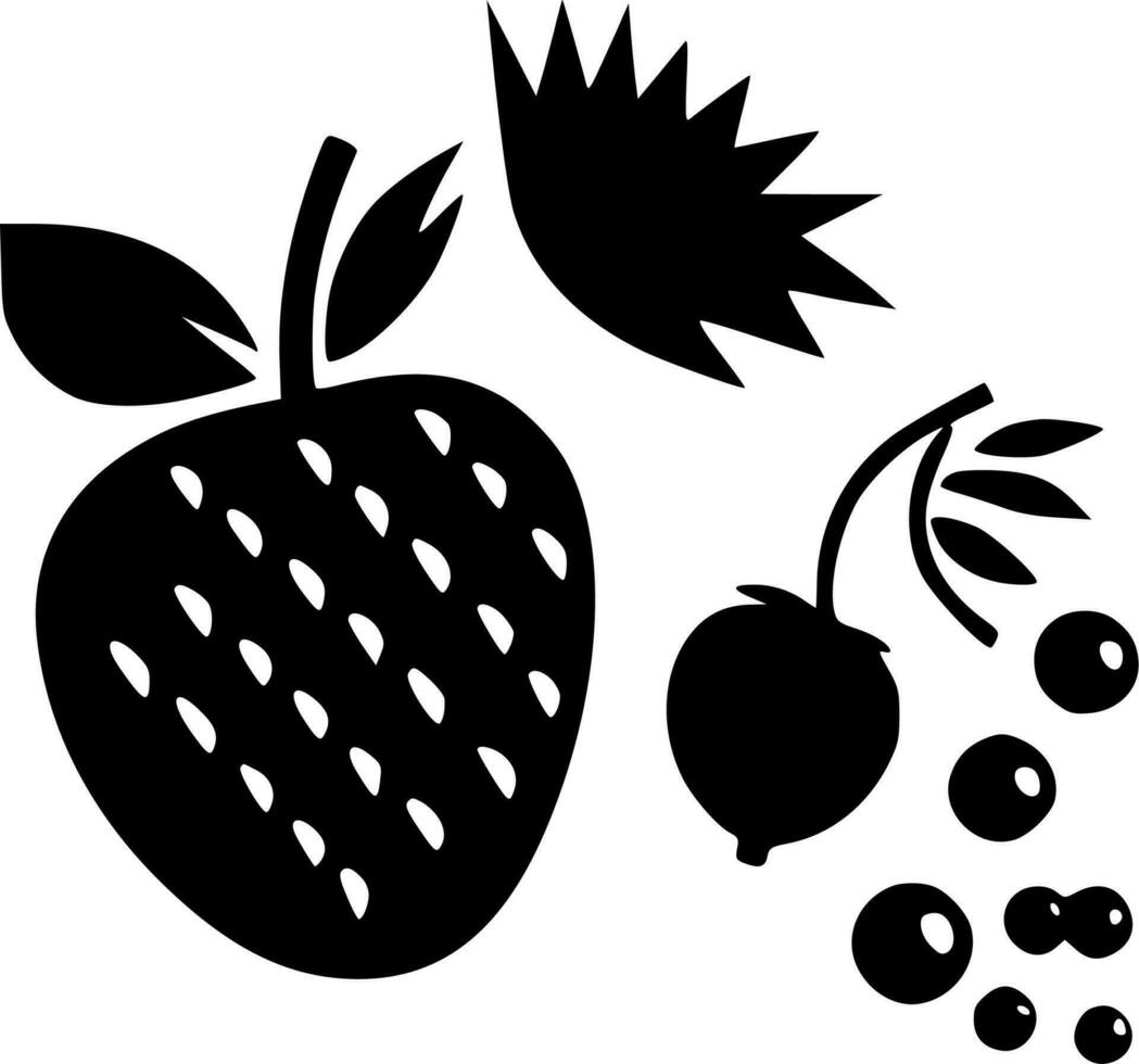 fruta, minimalista e simples silhueta - vetor ilustração