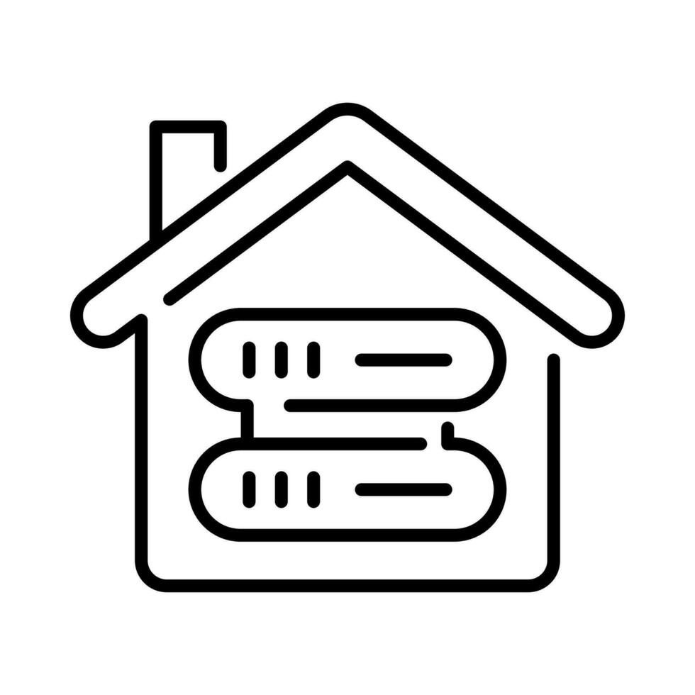 dados servidor dentro casa mostrando conceito do casa servidor dentro moderno estilo vetor