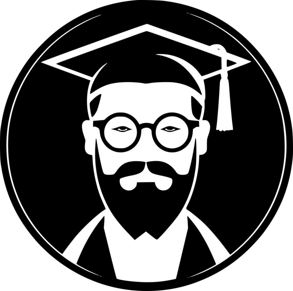 graduação - minimalista e plano logotipo - vetor ilustração