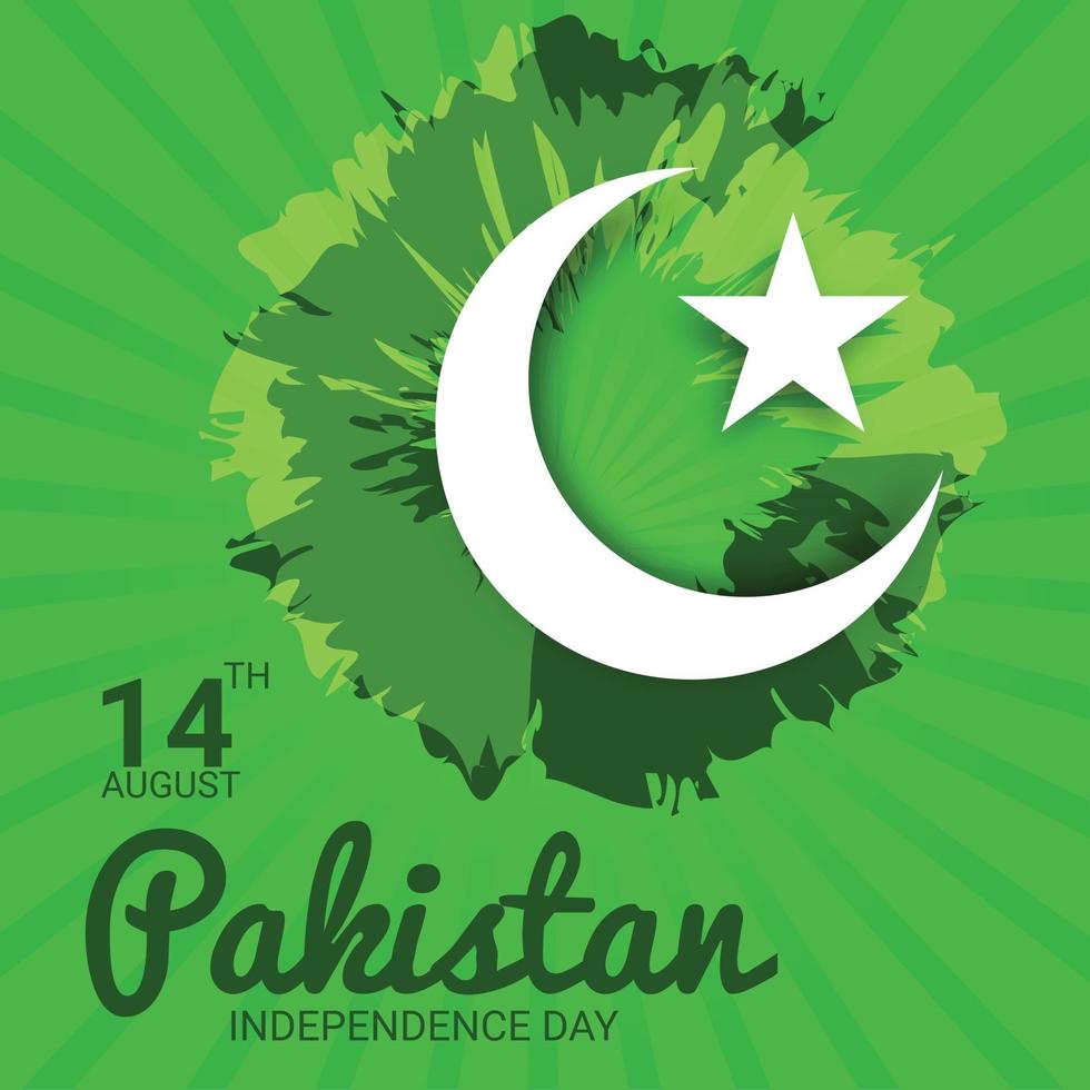 ilustração em vetor de um plano de fundo para o dia da independência do Paquistão