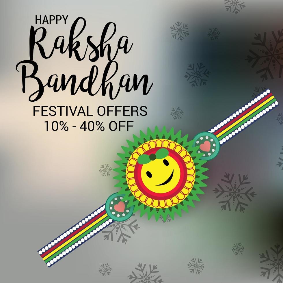 ilustração vetorial de um fundo para o feliz festival indiano raksha bandhan de irmãs e irmãos vetor