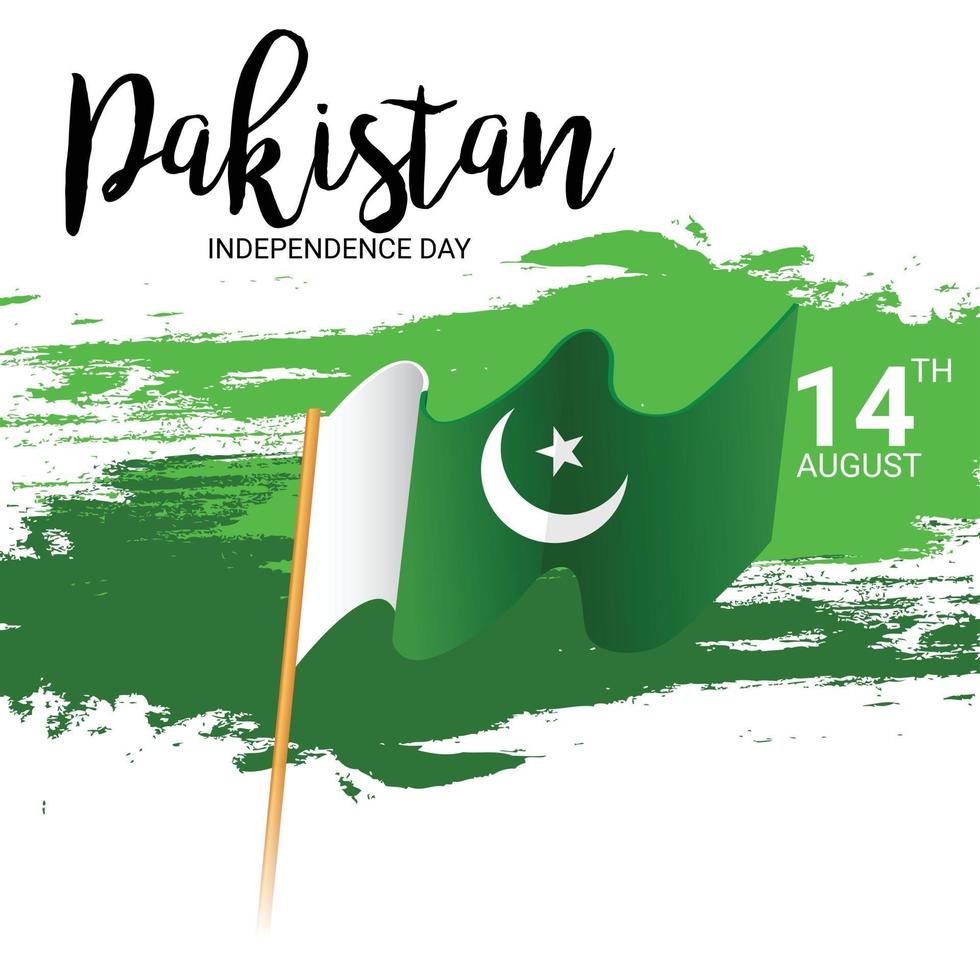 ilustração em vetor de um plano de fundo para o dia da independência do Paquistão