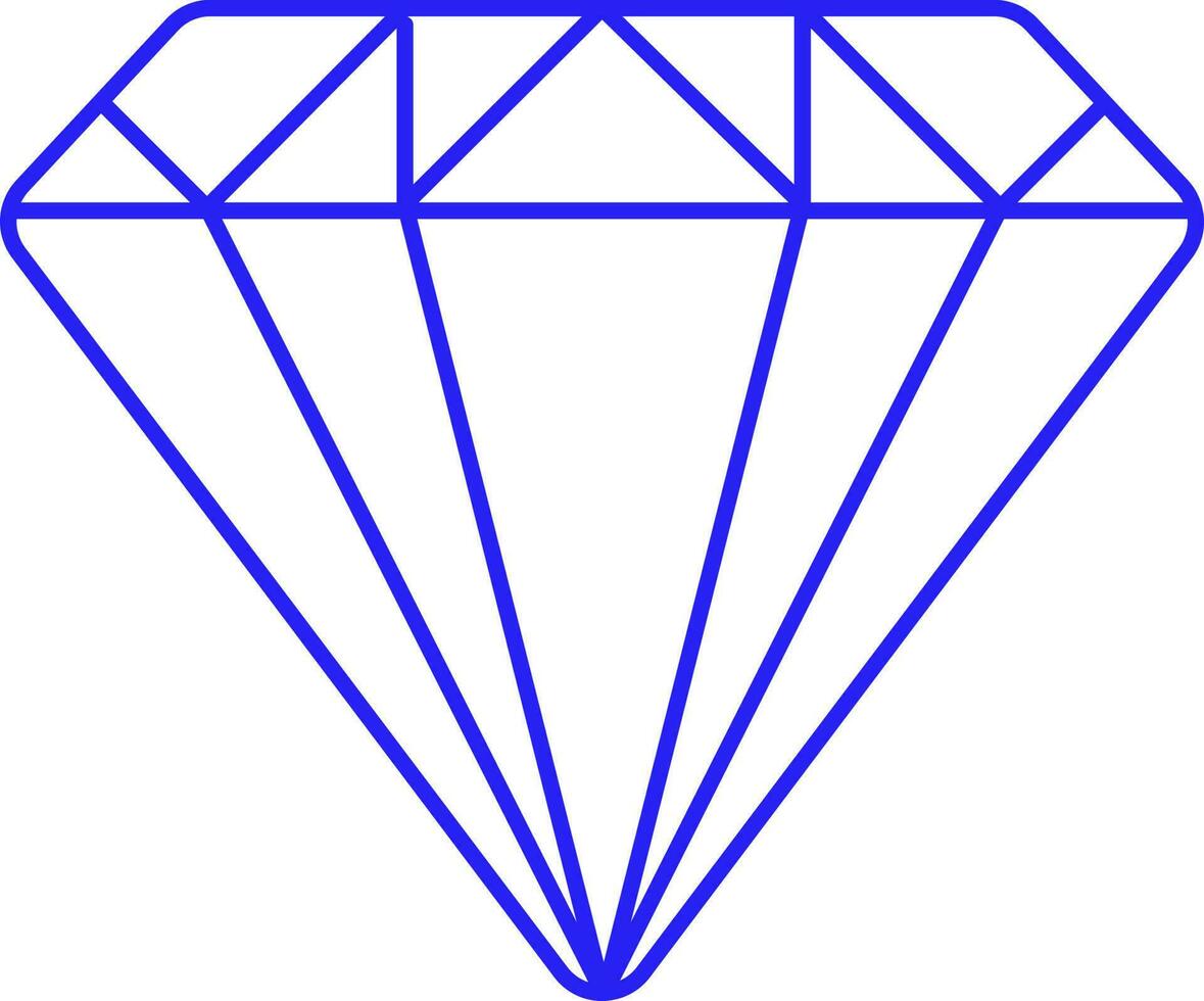 azul esboço ilustração do diamante ícone. vetor