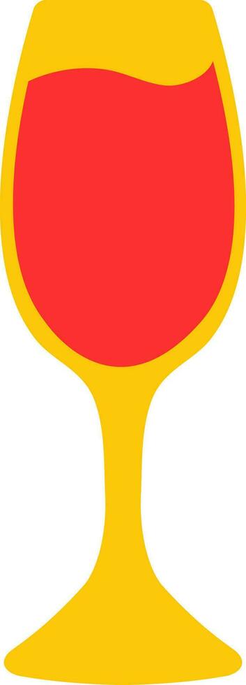 laranja e vermelho ilustração do vinho vidro plano ícone. vetor