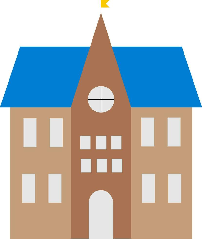 isolado escola construção ícone dentro azul e Castanho cor. vetor
