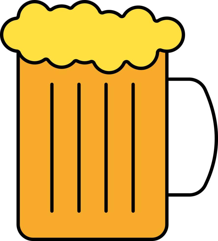 amarelo ilustração do Cerveja caneca ícone. vetor