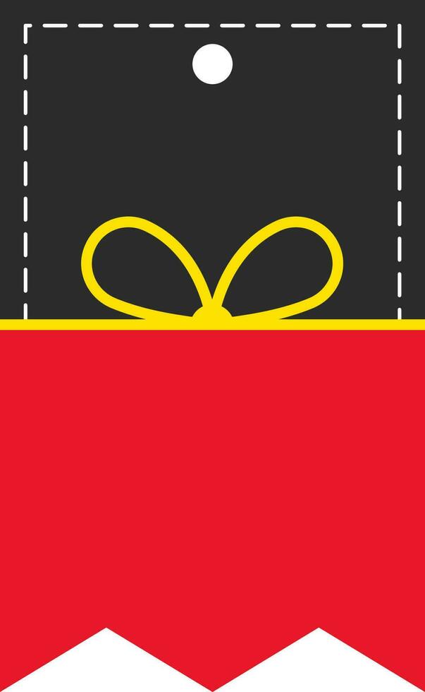 em branco presente bilhete ícone dentro vermelho e Preto cor. vetor