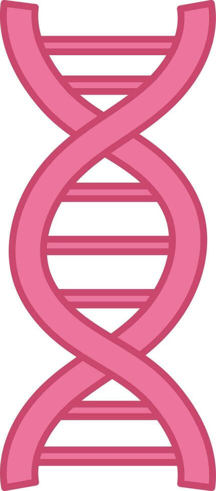 plano estilo dna estrutura ícone dentro Rosa cor. vetor