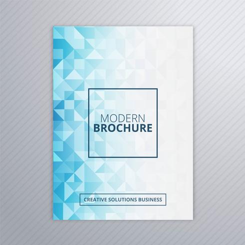 Vetor de modelo de polígono abstrato negócios brochura azul