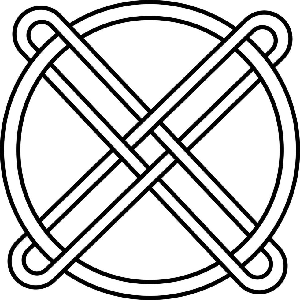 Preto esboço do Cruz círculo ícone. vetor