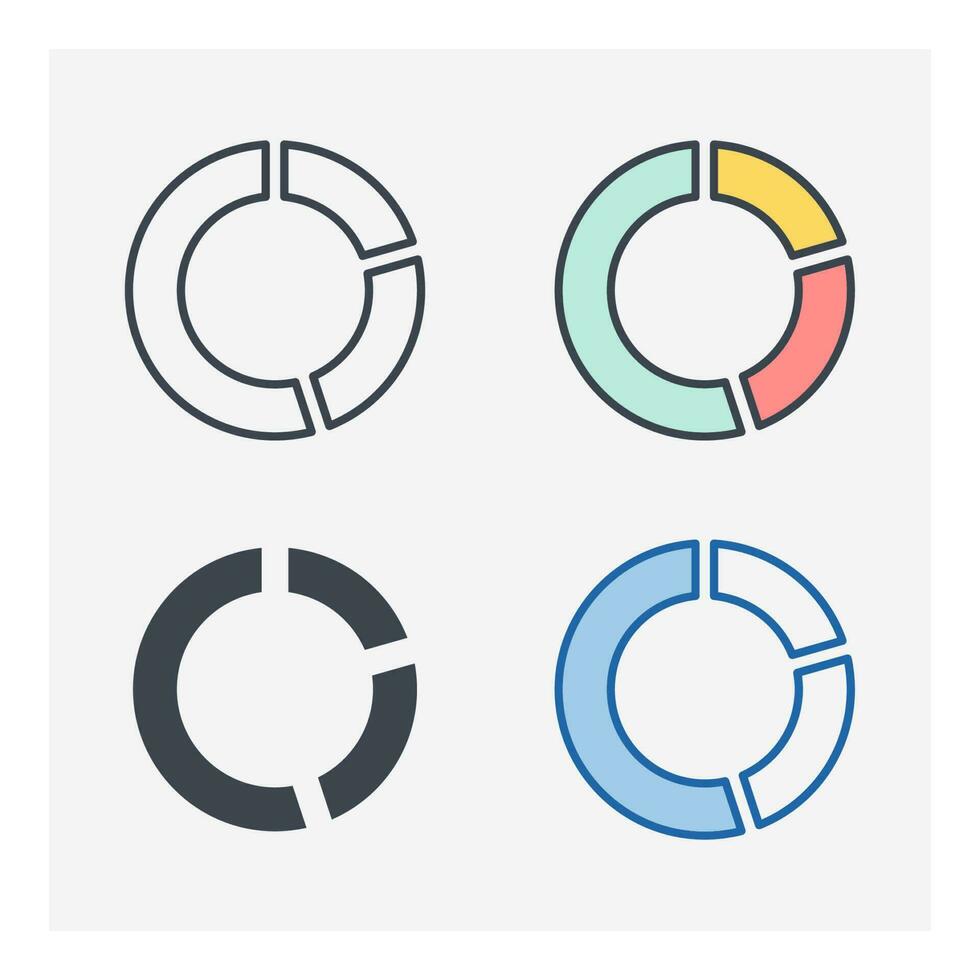 torta gráfico ícone símbolo modelo para gráfico e rede Projeto coleção logotipo vetor ilustração