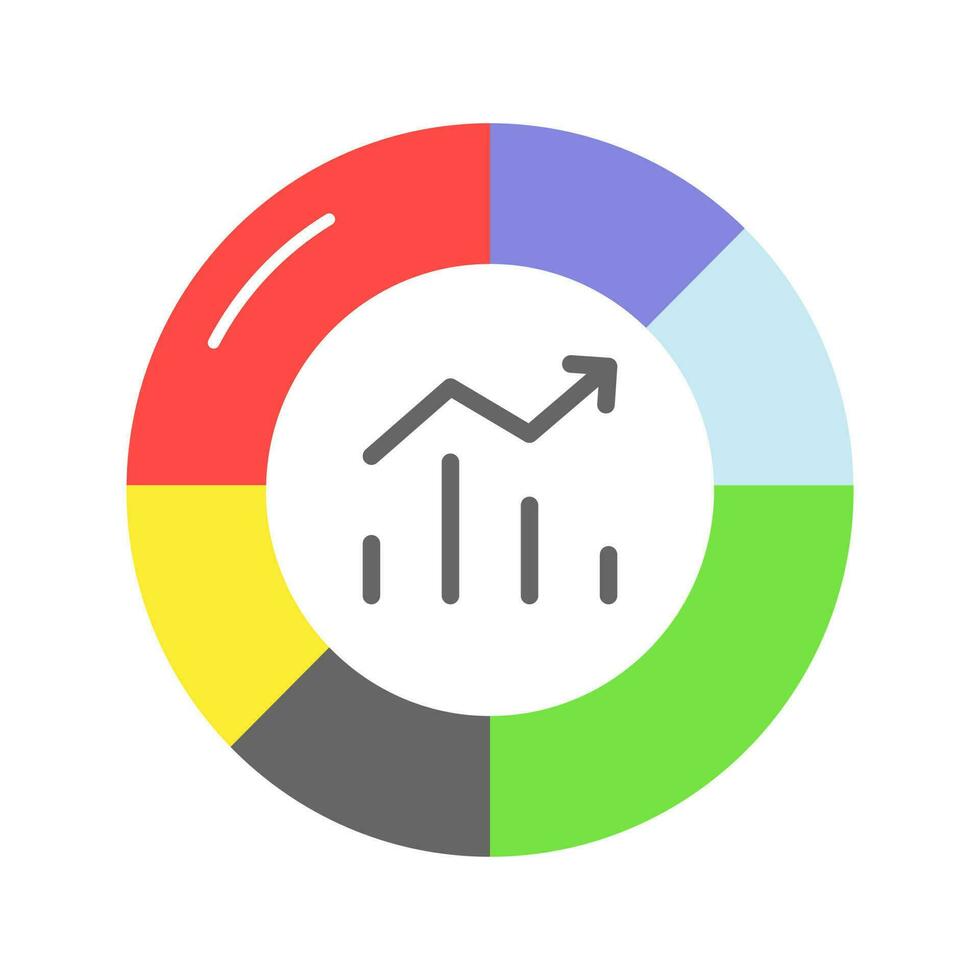 a surpreendente ícone do dados gráfico dentro moderno e na moda estilo, dados analytics vetor