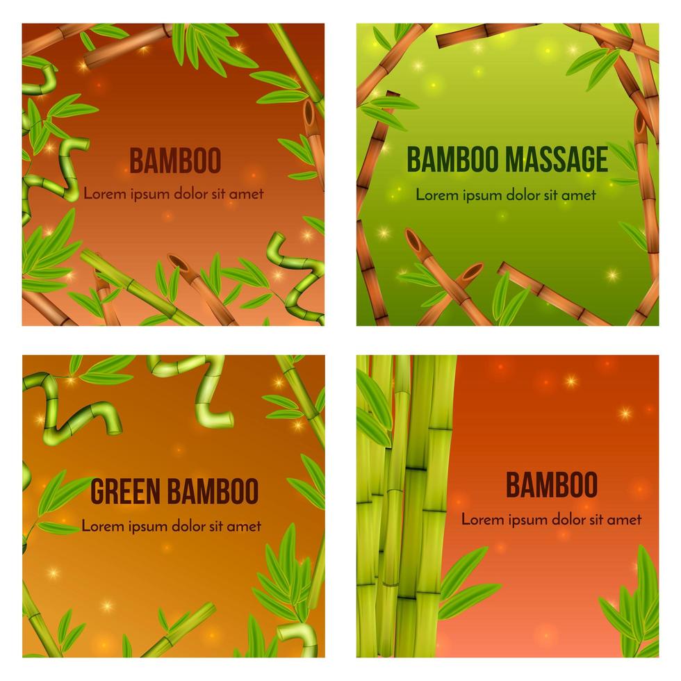 ilustração em vetor conceito realista de bambu