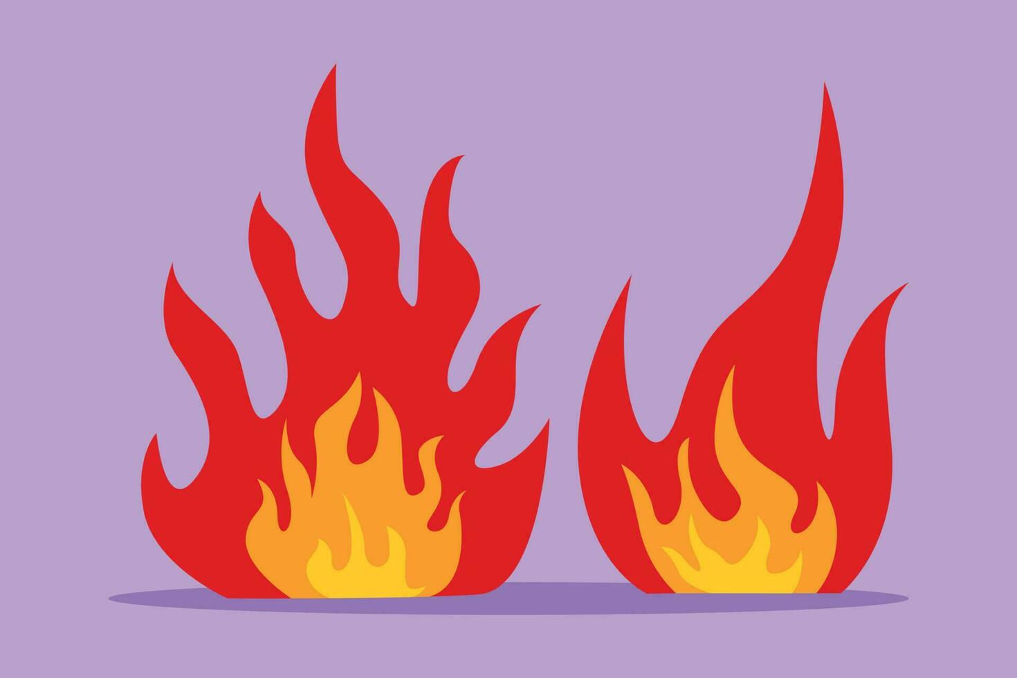 Emblema de chama vermelha sinal de fogo símbolo de perigo